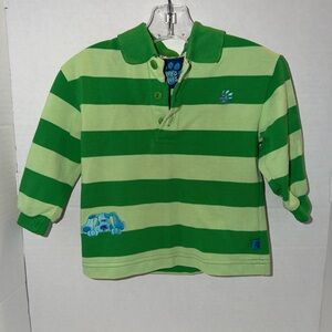 Blues Clues Shirt -Steve Green Striped Polo Size 2T Vintage. EXCELLENT SHAPE